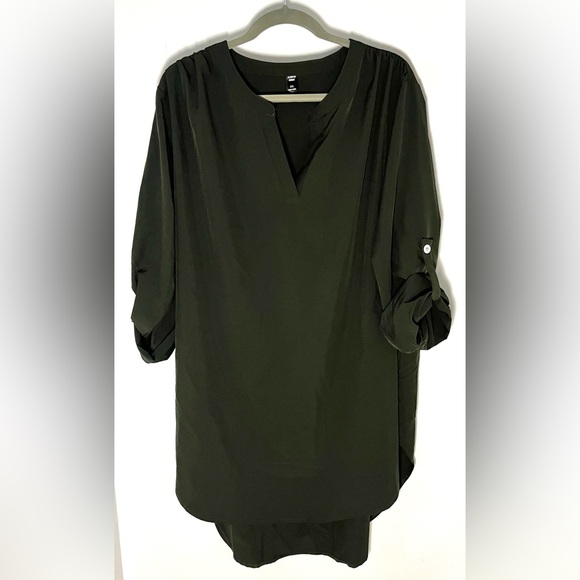 EUC 3X Shein Curve Forest Green Tunic Blouse - Picture 4 of 8